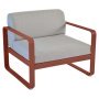 Bellevie fauteuil kussen flannelgrijs Red Ochre