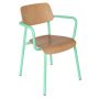 Studie eetkamerstoel met arm eiken Indoor Opaline Green