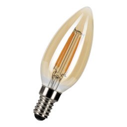 LED Filament C35 lichtbron E14 4W 2200K goud dimbaar