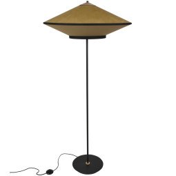 Cymbal vloerlamp brons