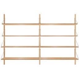 Shelf Library H1148 Double wandkast natural oiled