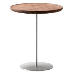 Pal bijzettafel rvs onderstel 44 walnut