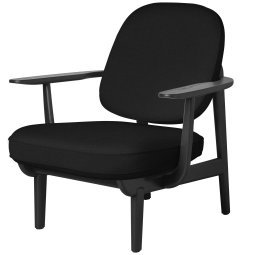 Fred JH97 fauteuil zwart gelakt essen Christianshavn 1175