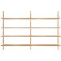 Shelf Library H1148 Double wandkast natural oiled