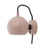 Ball wandlamp glossy nude 