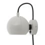 Ball wandlamp glossy pale grey 