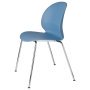 NO2 Recycle, NO2-10 stoel verchroomd staal lichtblauw
