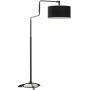 Swivel Floor vloerlamp zwart frame zwarte kap