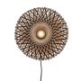 Kalimantan wandlamp extra small Ø30 zwart/naturel