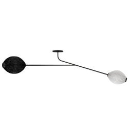 Satellite wandlamp zwart/wit