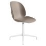 Beetle stoel met wit aluminium swivel onderstel new beige