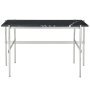 TS bureau 120x60 polished steel black marquina marble