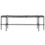 TS sidetable 120x30x40 zwart/grijs marmer