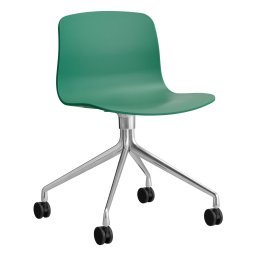 AAC14 bureaustoel aluminium onderstel Teal Green