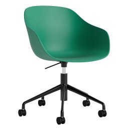 AAC252 bureaustoel zwart onderstel Teal Green 