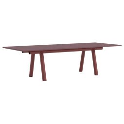 Boa tafel 280x110 Barn Red frame, linoleum blad