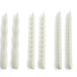 Candle Long Mix kaarsen set van 6 off white