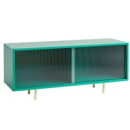 Colour cabinet dressoir M glass doors dark mint