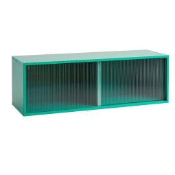 Colour cabinet wandkast M glass doors dark mint