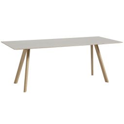 Copenhague CPH30 tafel 200x90, gezeept eiken, off white linoleum