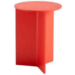 Slit Wood High bijzettafel 35 candy red lacquered oak