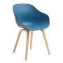 AAC222 stoel gelakt eiken Azure Blue