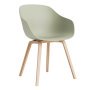 AAC222 stoel gezeept eiken onderstel Pastel Green 