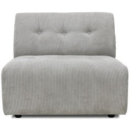 Vint fauteuil corduroy rib creme