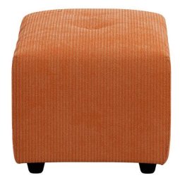 Vint hocker Small corduroy rib dusty orange