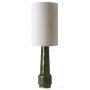 Retro Stoneware tafellamp green kap Naturel Linnen