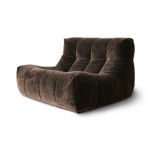 Lazy Lounge Chair fauteuil royal velvet espresso