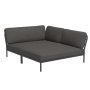 Level Cozy Corner loungebank rechts frame donkergrijs stof dark grey basic