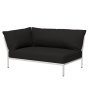 Level2 linker hoek 2-zits loungebank frame wit stof Char