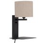 Florence wandlamp met plank licht linnen