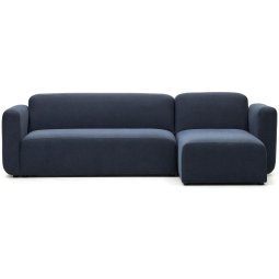 Neom 3-zits bank met chaise longue links/rechts Blauw