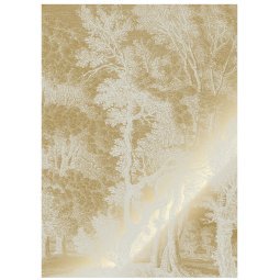 Engraved Landscapes 9 gold metallic behang 4 banen