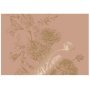 Engraved Flowers 12 gold metallic behang 8 banen