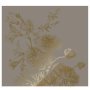 Engraved Flowers 13 gold metallic behang 6 banen