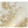 Engraved Flowers 2 gold metallic behang 6 banen