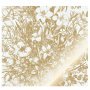 Engraved Flowers 7 gold metallic behang 6 banen