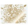 Engraved Flowers 7 gold metallic behang 8 banen