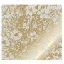 Engraved Flowers 8 gold metallic behang 6 banen