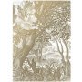 Engraved Landscapes behang gold metallic white 4 banen