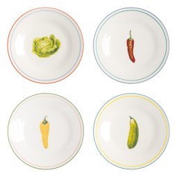 Vegetable dinerborden Ø21 set van 4