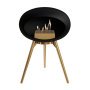 Ground Wood haard bio ethanol low black rose gold roze gouden poten