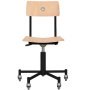 MITW Office chair beukenhout naturel, zwart onderstel