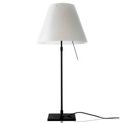 Costanza tafellamp telescopisch met dimmer zwart/wit