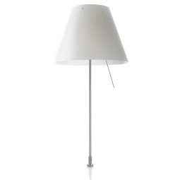 Costanzina tafellamp met schroefbevestiging aluminium/wit
