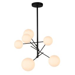 Alara 6 cluster hanglamp zwart