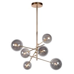 Alara 6 cluster hanglamp goud